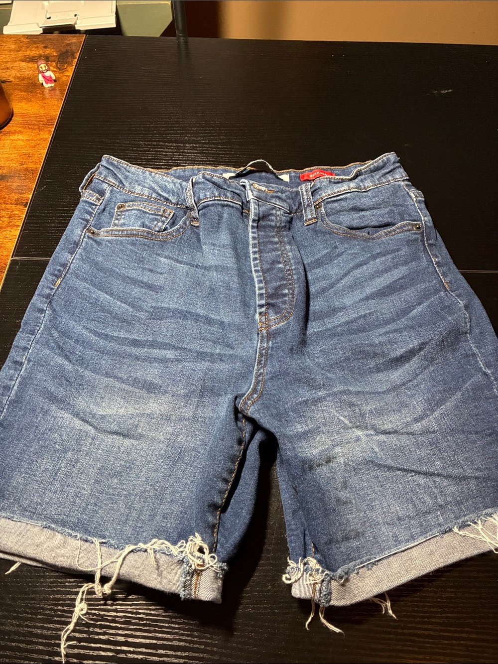 Celebrity Pink Faded Blue Denim Cutoff Shorts